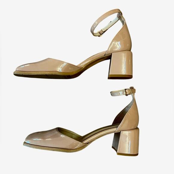 NWOT CORDANI Nida Square Toe Pump in Nude Patent - Sz 9 - Picture 3 of 7